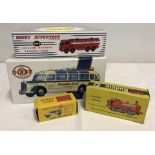 3 boxed Dinky diecast vehicles together with a boxed Budgie Railway Engine.