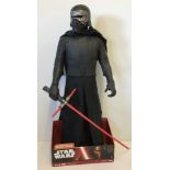 Boxed Star Wars Kylo Ren 31 inch figure with lightsabre.
