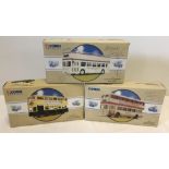 3 boxed Corgi Classic Transport buses.