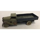 An early Tri-ang Minic clockwork lorry with shell petrol can.