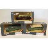 3 boxed Corgi Classics buses. All Bedford Type OB coaches.