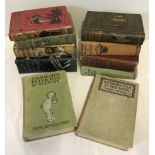 A box of vintage children's books.
