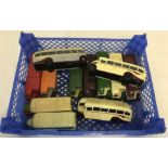 A tray of 12 Corgi diecast buses.