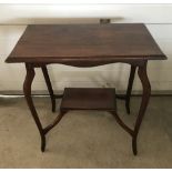 A vintage mahogany rectangular occasional/hall table with curved legs.