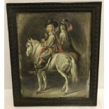 A watercolour of two 17th century cavalrymen - Cavaliers.
