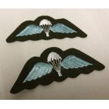 2 Parachute Regt cloth badges.