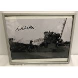 Framed and glazed signed military Naval photograph.