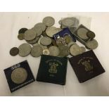A collection of vintage British coins to include commemorative.