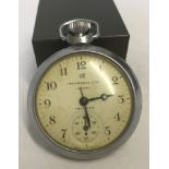 A vintage chrome cased Ingersoll Triumph pocket watch in.