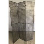 A decorative steel 3 section room screen. Rrp £80.