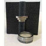 A Emporio Armani mens dress ring in original box.