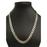 A mens 18inch silver curb chain necklace.