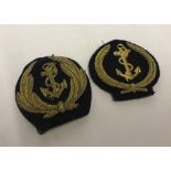2 Naval cloth & bullion badges.