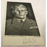 Signed postcard of Flight Lt Rod Learoyd VC.