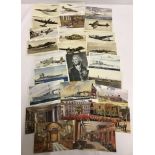 25 vintage postcards c1940's - all military subjects.