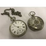 2 vintage half hunter pocket watches.