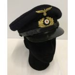 German WW2 pattern Naval officer's peaked cap
