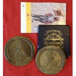 2 Spanish Legion large medallion plaques with leaflet.