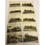 10 vintage postcards of locomotives c1940's