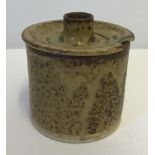 A scottish studio pottery lidded jam pot.