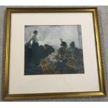 A William Russell Flint print of 3 ladies.