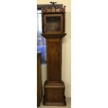 An antique mahogany long cased clock case.
