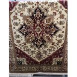 A new Heriz pattern rug with beige coloured background.