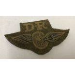 D.R. Winged wheel cloth badge