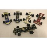 5 1970's formula 1 racing cars by Corgi.