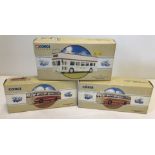 3 boxed Corgi limited edition buses.