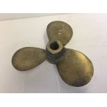 A heavy brass propeller. Marked 12 x7 12678.