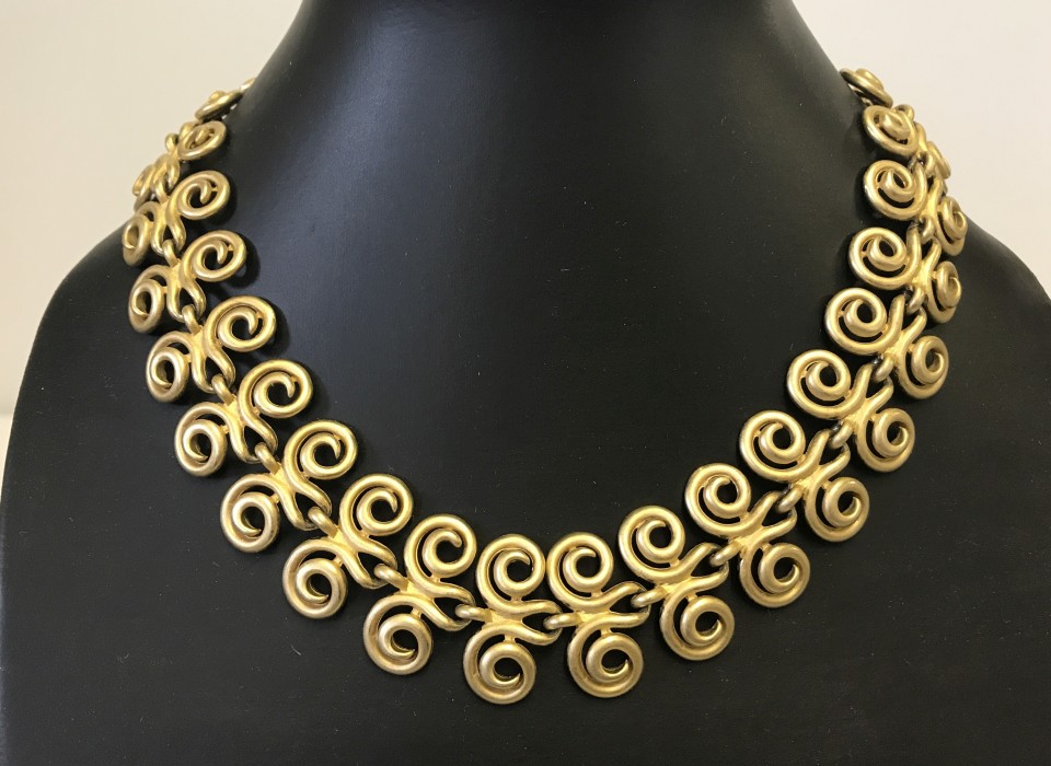 Designer collar style necklace by Erwin Pearl.