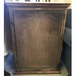 A vintage wooden glass fronted shopfittings cabinet.