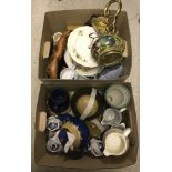 2 boxes of mixed ceramics.