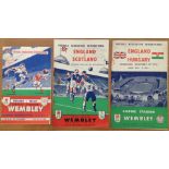 3 x 1952 & 1953 England International football programmes, all home matches at Wembley.