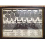 Early 1970's black & white Arsenal F.C. team photograph.