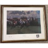 A Grand National horse racing print - 'The Canal Turn' by Neil Cawthorne.