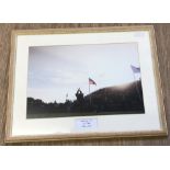 Original framed golfing photo of Laura Davis winning The Solheim Cup St. Pierre 1996.