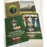 4 vintage FA Cup Final programmes.