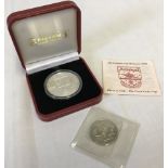 A Pobjoy Mint Limited Edition hallmarked silver medal commissioned by Arsenal Football Club.