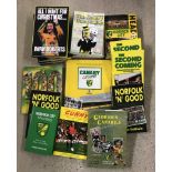 A collection of books relating to Norwich City Football club.