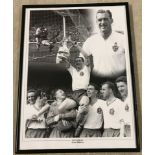 Nat Lofthouse Bolton Wanderers signed montage photo.