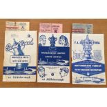 3 x FA Cup Semi-Final football programmes with tickets.