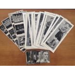 63 Topical Times Football cards - all black & white.