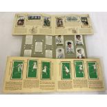 3 vintage sporting themed cigarette card sets in albums.