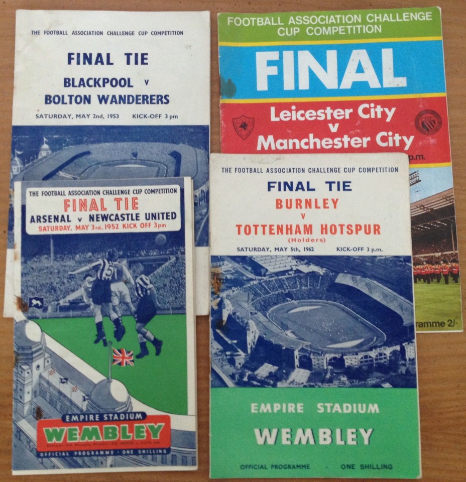 4 x FA Cup Final programmes.