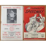 2 Yarmouth Speedway programmes.