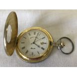 A modern gold tone quartz "Mount Royal" pocket watch.