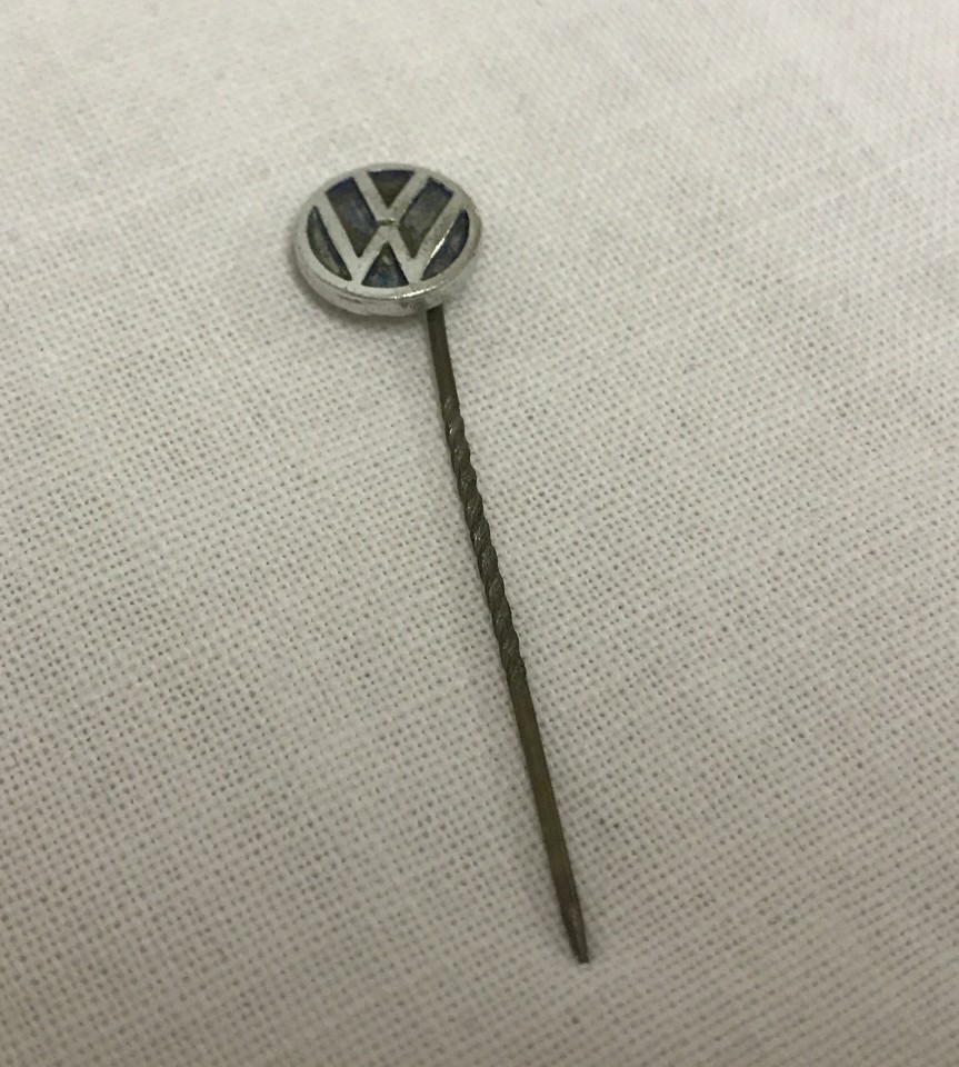 German WWII pattern Volkswagen workers lapel pin badge.