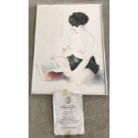 Limited Edition Colour Lithograph "Cherie" by Adrian George.